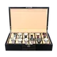 New Arrival black Wooden Grain Watch Storage Box Teak Grain Wood Watch Organizer Case 12 Slots